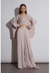 Satin Wide Leg Trousers