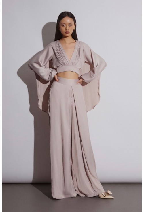 Satin Crop Cape Top 