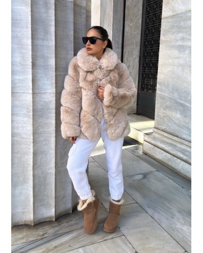 Nude Faux Fur