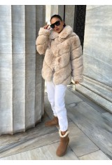 Nude Faux Fur