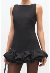 Viral Balloon Black Dress