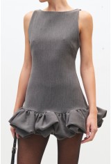 Viral Balloon Grey Dress