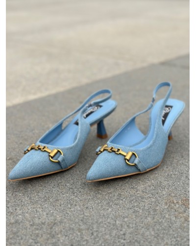 Denim Slingback 