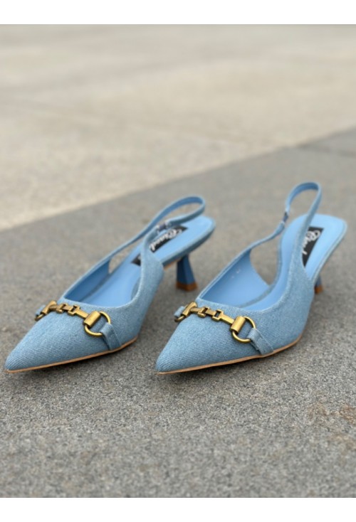 Denim Slingback 