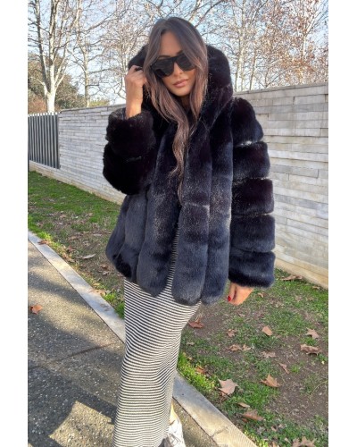 Black faux fur 