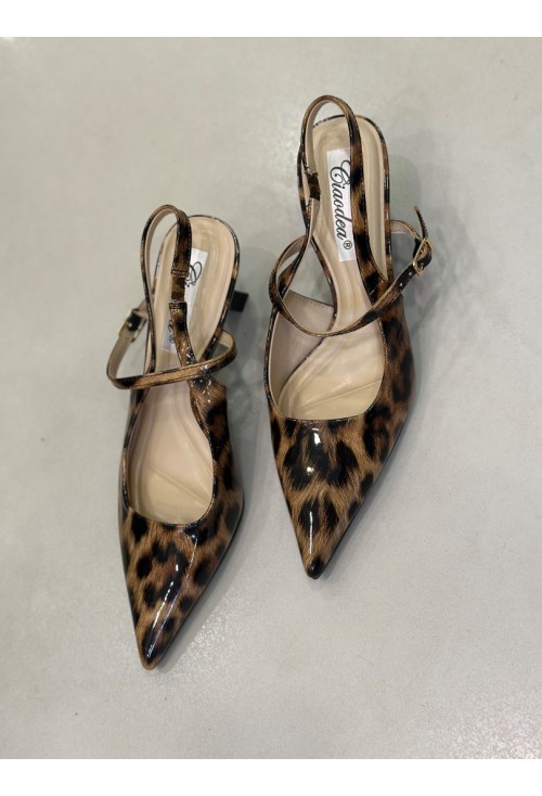 Leopard Sling back 