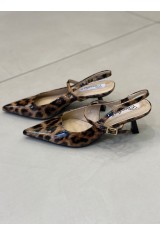 Leopard Sling back